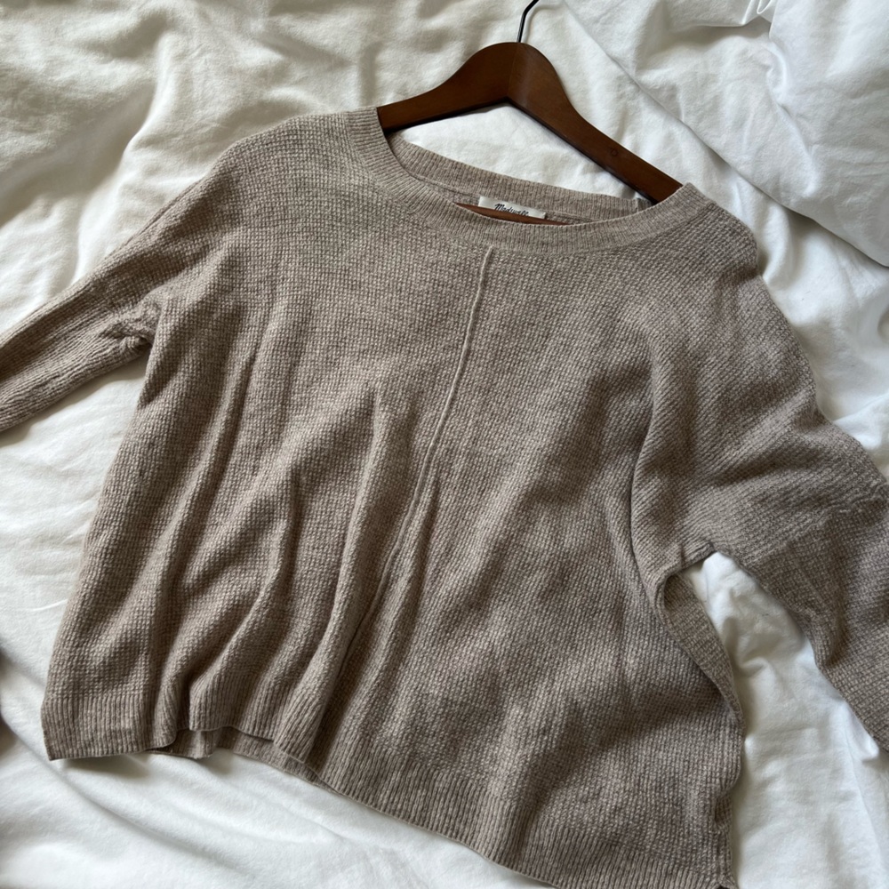 Madewell beige waffle tunic, size XS